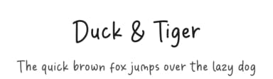 Duck & Tiger by Balpirick Studio — Script Handwritten Font — thumbnail 1