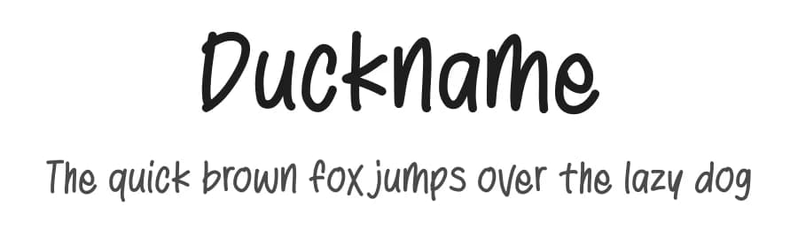 Duckname by Khurasan — Script Handwritten Font