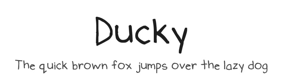 Ducky by Zara Yow — Script Handwritten Font