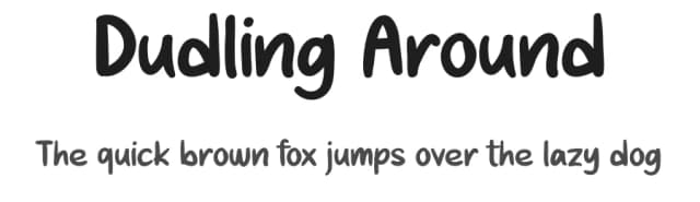 Dudling Around by Idebareng — Script Handwritten Font