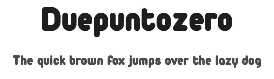 Duepuntozero by Zetafonts — Sans Serif Font