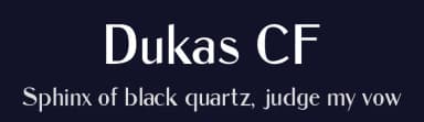 Dukas CF by Chuck's Fonts — Sans Serif Font — thumbnail 2