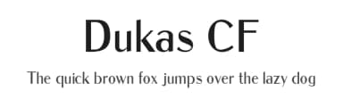 Dukas CF by Chuck's Fonts — Sans Serif Font — thumbnail 1