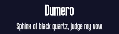 Dumero by Gilang Ternadho — Sans Serif Font — thumbnail 2