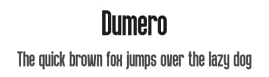 Dumero by Gilang Ternadho — Sans Serif Font — thumbnail 1