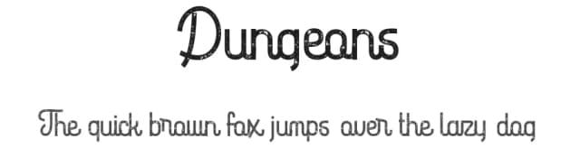 Dungeons by Rometheme Std — Script Handwritten Font