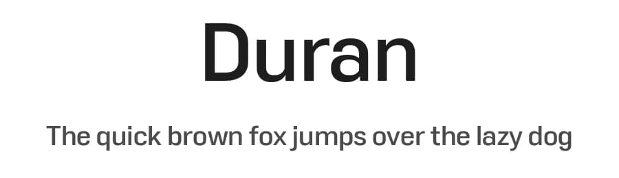Duran by The Northern Block — Sans Serif Font