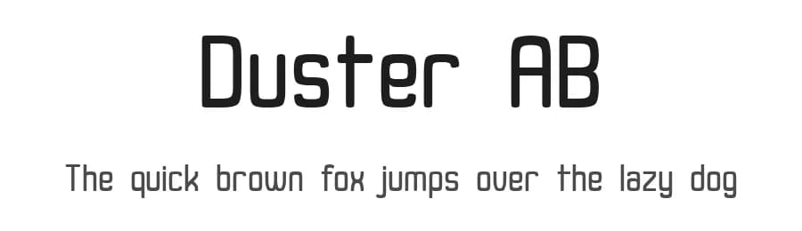 Duster AB by Alex Banks — Sans Serif Font