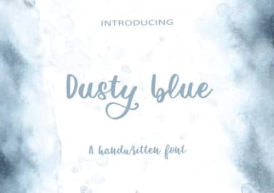 Dusty Blue Font by Ira Natasha — Script Handwritten Font — thumbnail 1