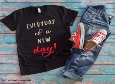 Dusty Blue Font by Ira Natasha — Script Handwritten Font — thumbnail 3