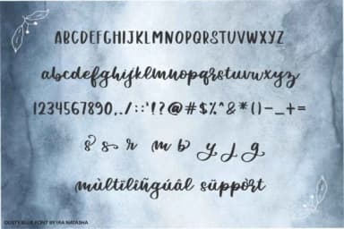Dusty Blue Font by Ira Natasha — Script Handwritten Font — thumbnail 6