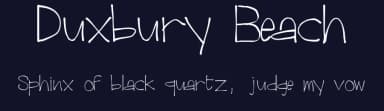 Duxbury Beach by Blue Sky — Script Handwritten Font — thumbnail 2