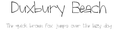 Duxbury Beach by Blue Sky — Script Handwritten Font — thumbnail 1