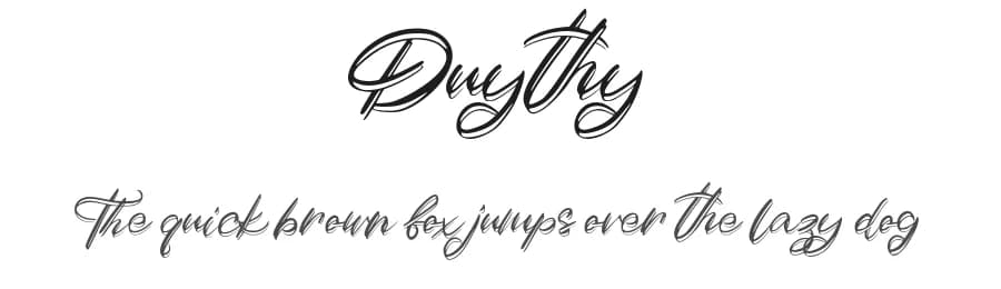 Duythy by Vunira Design — Script Handwritten Font