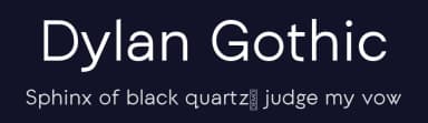 Dylan Gothic by Simon Dunford — Sans Serif Font — thumbnail 2