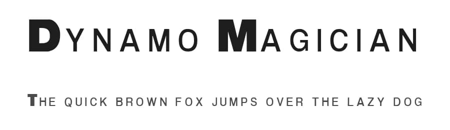 Dynamo Magician by SpideRaYsfoNtS — Sans Serif Font — preview 1