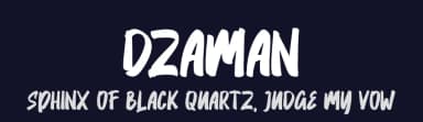 Dzaman by Skiiller Studio — Script Handwritten Font — thumbnail 2