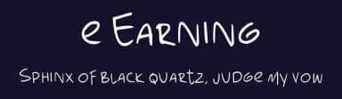 e Earning by wepfont.com — Script Handwritten Font — thumbnail 2