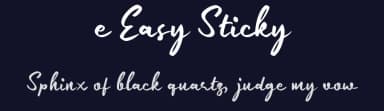 e Easy Sticky by wepfont.com — Script Handwritten Font — thumbnail 2
