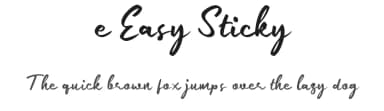 e Easy Sticky by wepfont.com — Script Handwritten Font — thumbnail 1