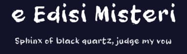 e Edisi Misteri by wepfont.com — Script Handwritten Font — thumbnail 2
