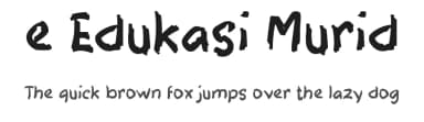 e Edukasi Murid by wepfont.com — Script Handwritten Font — thumbnail 1