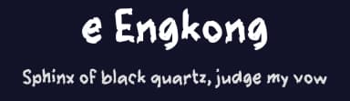 e Engkong by wepfont.com — Script Handwritten Font — thumbnail 2