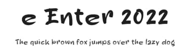 e Enter 2022 by wepfont.com — Script Handwritten Font — thumbnail 1