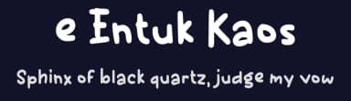 e Entuk Kaos by wepfont.com — Script Handwritten Font — thumbnail 2