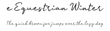 e Equestrian Winter by wepfont.com — Script Handwritten Font — thumbnail 1