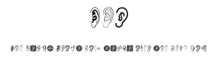 Ear by Woodcutter — Dingbats Font