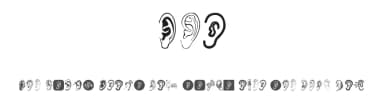 Ear by Woodcutter — Dingbats Font — thumbnail 1