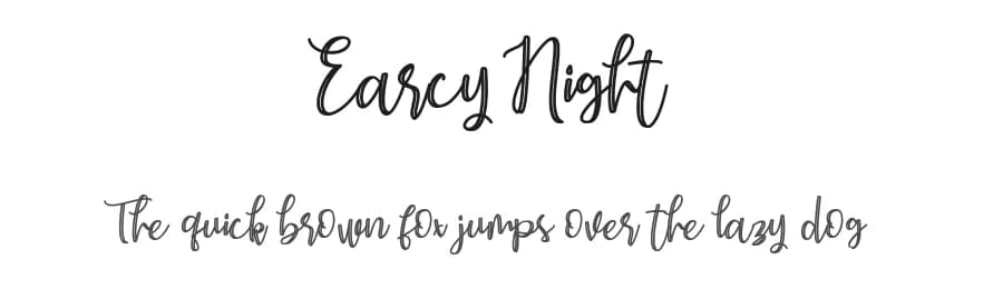 Earcy Night by Masanis Studio — Script Handwritten Font