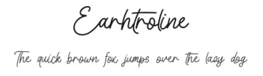 Earhtroline by Qwrtype Foundry — Script Handwritten Font — thumbnail 1