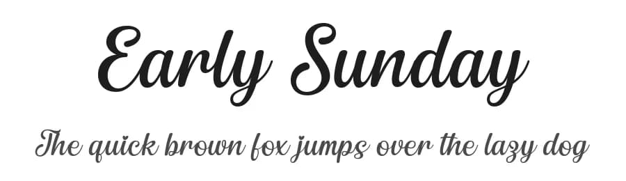 Early Sunday by Rizkky Gathut Prasetyo — Script Handwritten Font