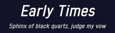 Early Times by Studio Typo — Sans Serif Font — thumbnail 2