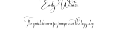 Early Winter by Calligraphy Fonts — Script Handwritten Font — thumbnail 1
