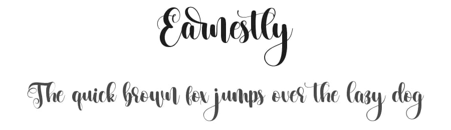 Earnestly by Bearytype — Script Handwritten Font