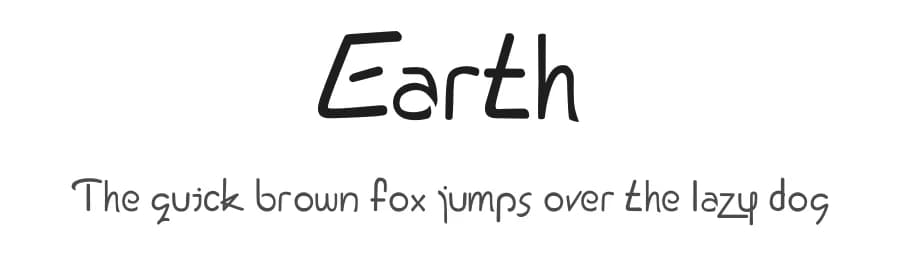 Earth by balazs95 — Script Handwritten Font