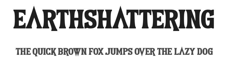 Earthshattering by Chequered Ink — Sans Serif Font