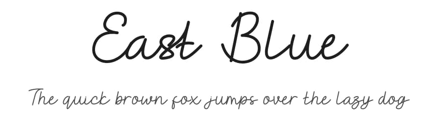 East Blue by Sixtwenty Studio — Script Handwritten Font