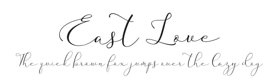East Love by Sarif Letter — Script Handwritten Font