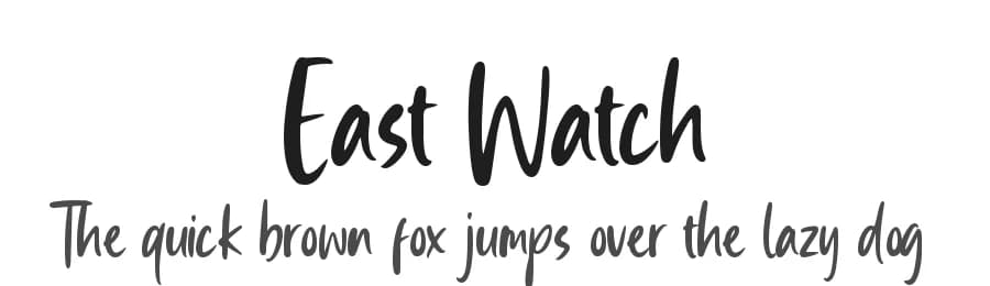 East Watch by Sronstudio — Script Handwritten Font