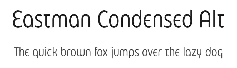 Eastman Condensed Alt by Zetafonts — Sans Serif Font