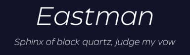 Eastman by Zetafonts — Sans Serif Font — thumbnail 2