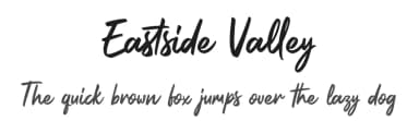 Eastside Valley by Invasi Typework — Script Handwritten Font — thumbnail 1