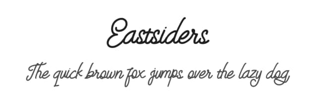 Eastsiders by Wellscript Studio — Script Handwritten Font