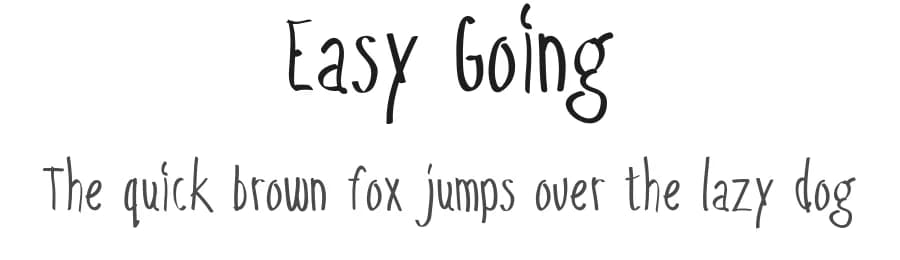 Easy Going by zenproducts — Script Handwritten Font