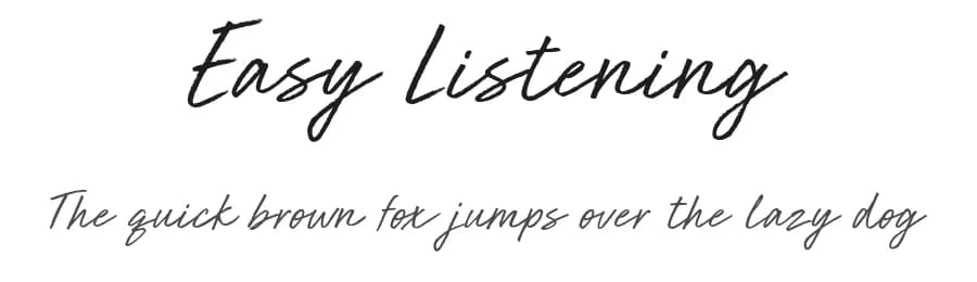 Easy Listening by BLKBK Fonts — Script Handwritten Font