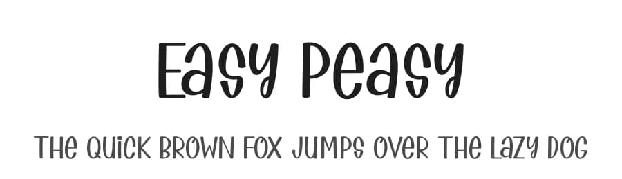 Easy Peasy by Supersemar Letter — Script Handwritten Font